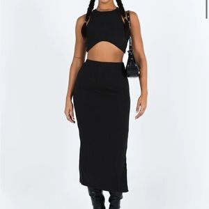 princess polly black skirt ellie set